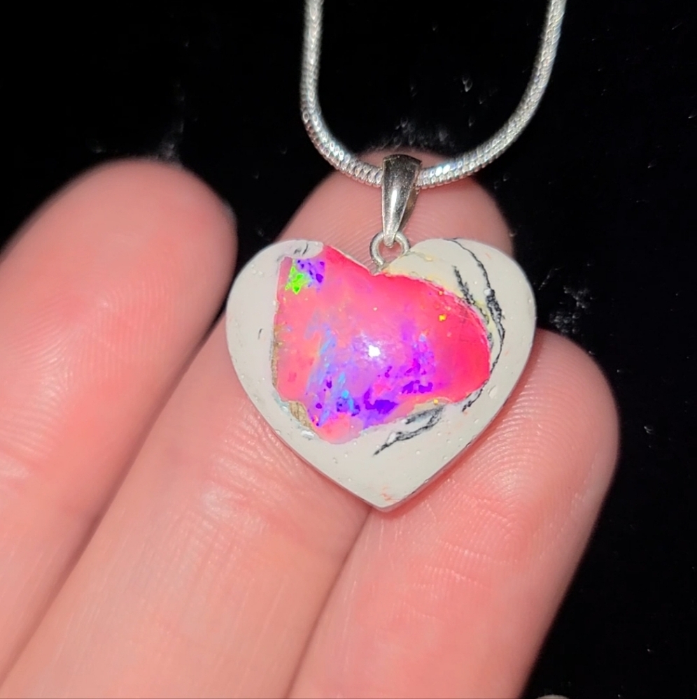 ***SOLD*** Rare Pink Mexican Cantera Opal Necklace